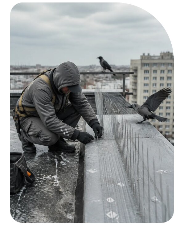 Защита от ворон под ключ в Выборге по цене от 5111 р. | Сенат-Вбр
